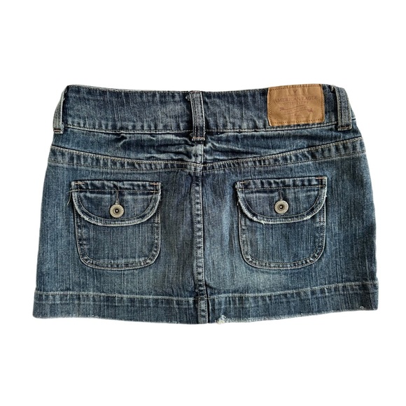 Y2K American Eagle Denim Mini-Skirt - Picture 2 of 5
